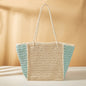 Summer Woven Shoulder Bag – Rustic Straw Handbag, Beach Vacation Tote, Casual Trendy Purse