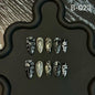 Spice girl with the same magic mirror hand-painted crocodile pattern Press on Nails finished nail wear