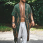 Men¡¯s Summer Beach Sun Protection Shirt ¨C Casual Printed Resort Shirt, Fashion Cape Outerwear