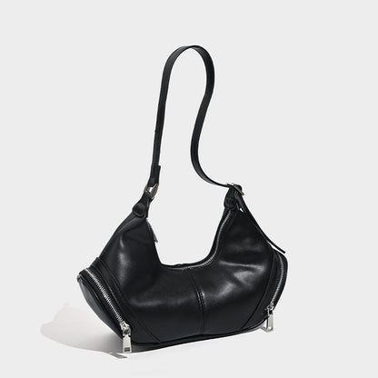 Stylish vintage zip pocket locomotive bag, shoulder bag, hobo bag casual, shoulder bag