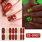 Christmas luminous nail polish film nail sticker, hot-selling Christmas tree adhesive nail sticker
