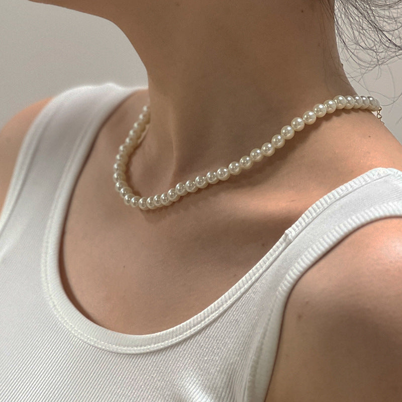 Wedding Pearl Necklace for Women White Womens Pearl Choker Necklace