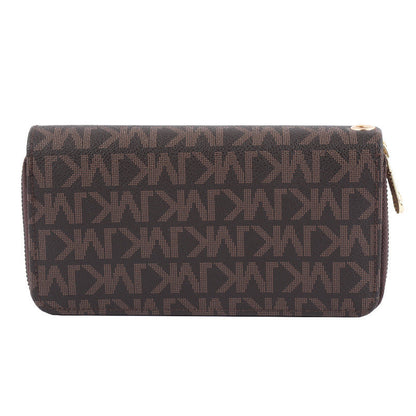 Long Wallet Female Male Key Item Saffiano Continental Zip Around Wallet with Wristlet Strap Clutch Printed Multi-Card Large Capacity Wrist Bag