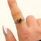 Vintage Natural Stone Open Ring Minimalist Fashion All-Match Band
