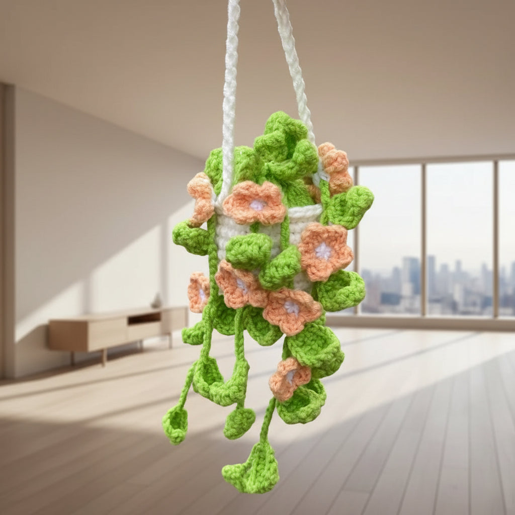 Car plant pendant Car decoration Rearview mirror pendant Creative wool in the car