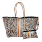 Neoprene Perforated Tote Set – Mother-Child Beach Bag, Water-Resistant Gym & Swim Duffle