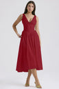 Summer Slim Suspender Long Dress Fashion Printed V-Neck Temperament Dress