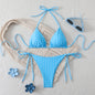 Sexy Triangle Separated Strap Multicolor Polka Dot Bikini Beach Swimwear Swimsuit