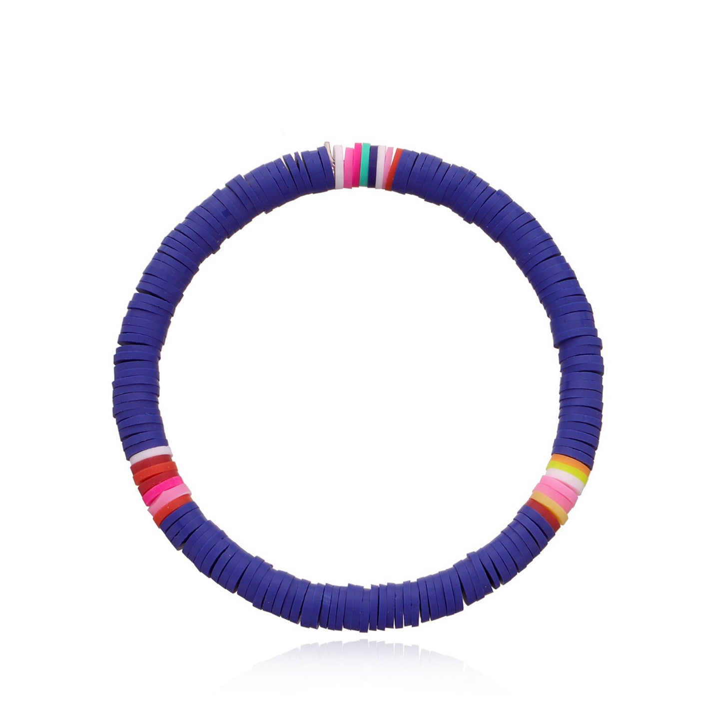 Polymer Clay Rainbow Stretch Bracelet