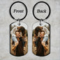 Stainless Steel Necklace Men and Women Personalized Custom Keychain with Pictures - Double Sided Engraving Photo Text Customized Key Chains for Men Boyfriend