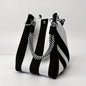 Woven Bucket Bag – Fashion Knit Handbag, Lucky Drawstring Shoulder Purse, Women’s Vacation Tote