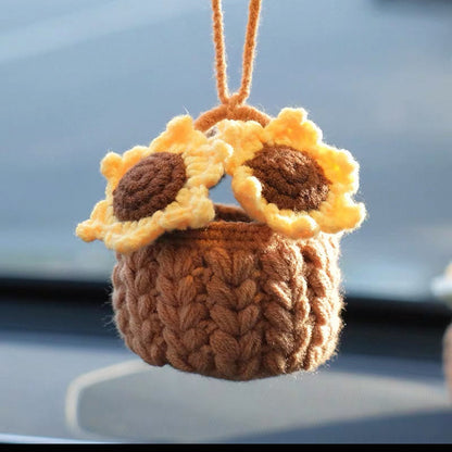 Car plant pendant Car decoration Rearview mirror pendant Creative wool in the car