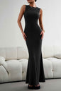 Sleeveless Tights Fashion Elegant Women's Slim Fit Women's Sleeveless Pleated Maxi Dress