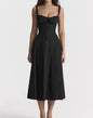 Sleeveless Strapless Bandage Corset Dress - Floral Print Long Midi Dress with Lace Up Back & Thigh Slit