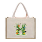 Cotton and linen canvas tote bag, printed letter tote bag, portable light handbag, gift shopping bag