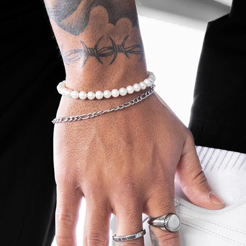 Pearl String Chain Bracelet