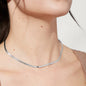 14K Gold Plated Herringbone Choker Necklace - Dainty Thin Snake Chain Layered Jewelry for Women