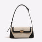 Small shoulder purse, female design retro armpit bag, canvas splicing shoulder crossbody bag