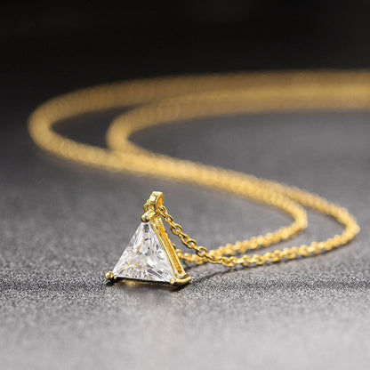 Single Zircon Pendant Necklace new
