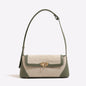 Small shoulder purse, female design retro armpit bag, canvas splicing shoulder crossbody bag