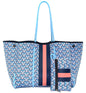 Camo Leopard Black Print Beach Tote – Women’s Neoprene Travel Bag, Diving Fabric Casual Handbag