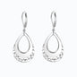 Brass real gold electroplating niche light luxury karst pleated earrings women's earrings