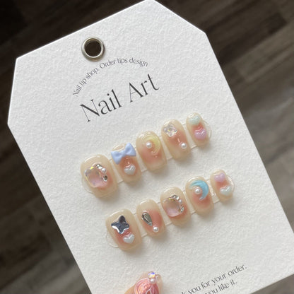 0938- Handmade press on nails fake nails removable