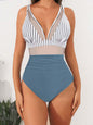 2026 Bikini solid color mesh halter sexy bikini one-piece swimsuit swimsuit