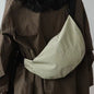 Nylon Bag, Women's Casual Bag, Wide Shoulder Strap Single Shoulder Crossbody Bag, Simple and Lightweight Moon Bag
