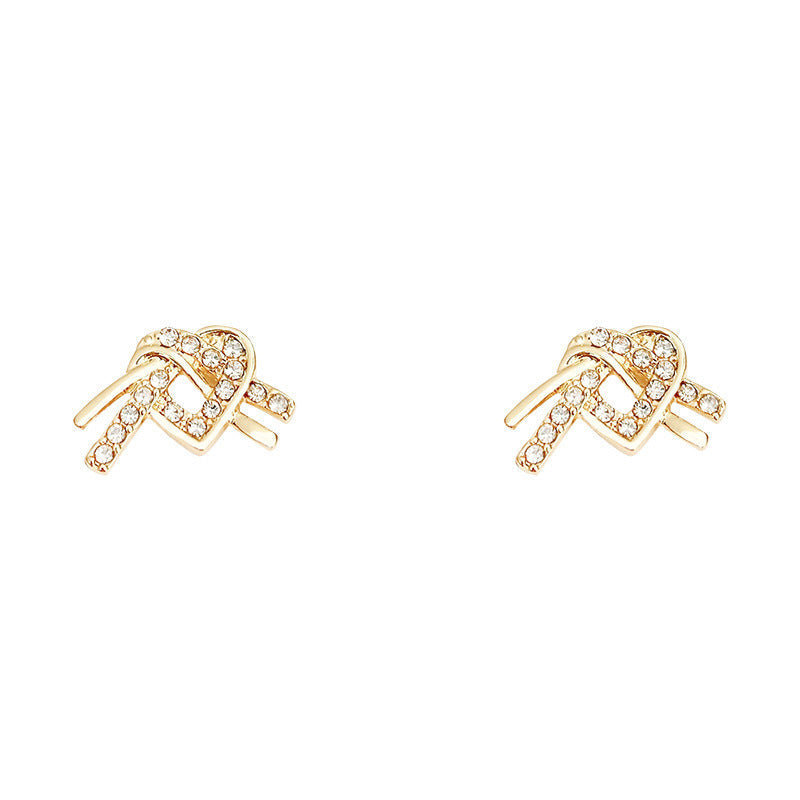 Romantic Heart Rhinestone Earrings