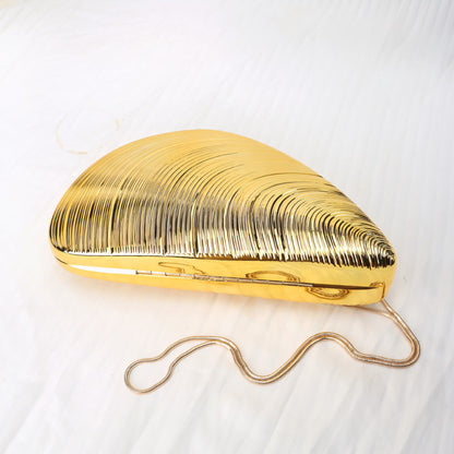 Gold Neocrylic Dinner Bag Shell Dinner Bag Crossbody Chain Shinny evening Clutch Purse Party, Prom Bag, Party Purse, Prom Bags Clutch,