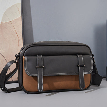 Men's casual retro shoulder crossbody bag, fashion messenger bag crossbody small