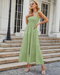 Sleeveless Floral Print Long Suspender Dress - Spice Girl Inspired A-Line Sundress for Tea Party & Casual Wear