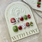 Christmas Collection Merry Christmas Heavy Industry Handmade Nail Art Long Short Fake Nails