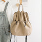 Casual Versatile Drawstring Bucket Bag for Female - Textured Nylon Backpack, Lightweight & Portable Travel Companion (Copy)