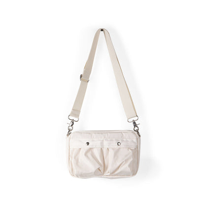 Women's bag simple tooling shoulder Crossbody bag, small pleated stylish casual nylon bag, small square purse