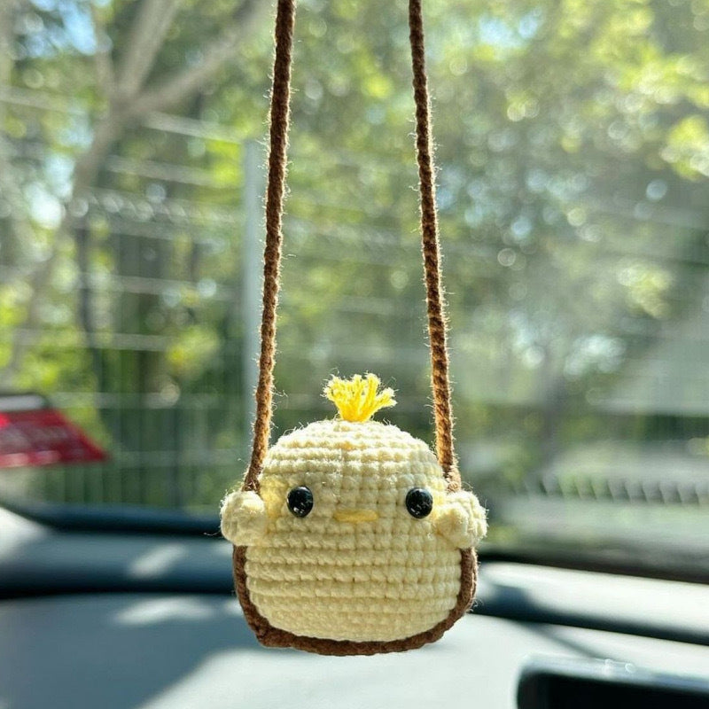 Car plant pendant Car decoration Rearview mirror pendant Creative wool in the car