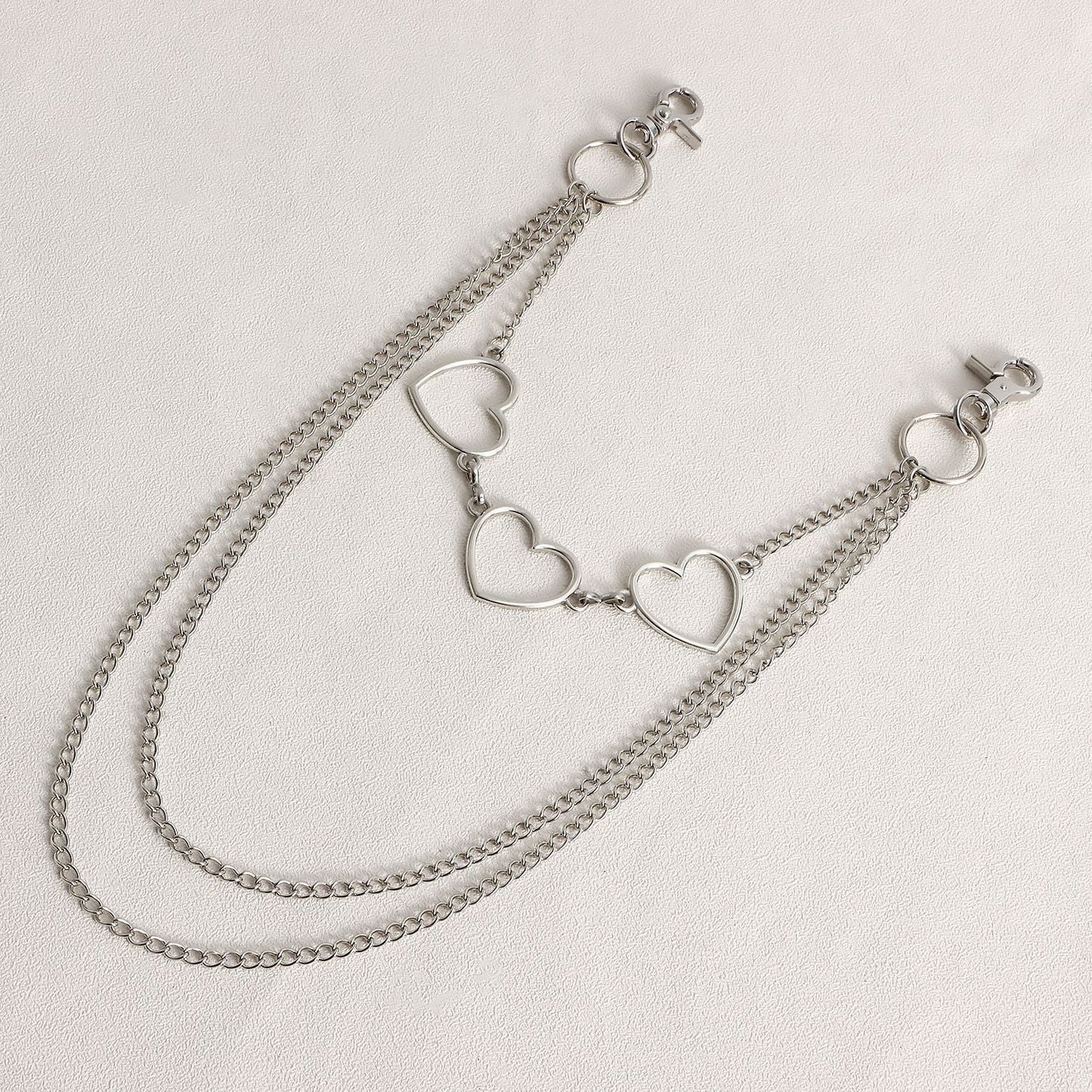 Hollow Heart Pendant Pocket Punk Chain Waist Chains