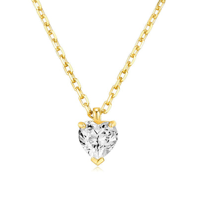Single Zircon Pendant Necklace new