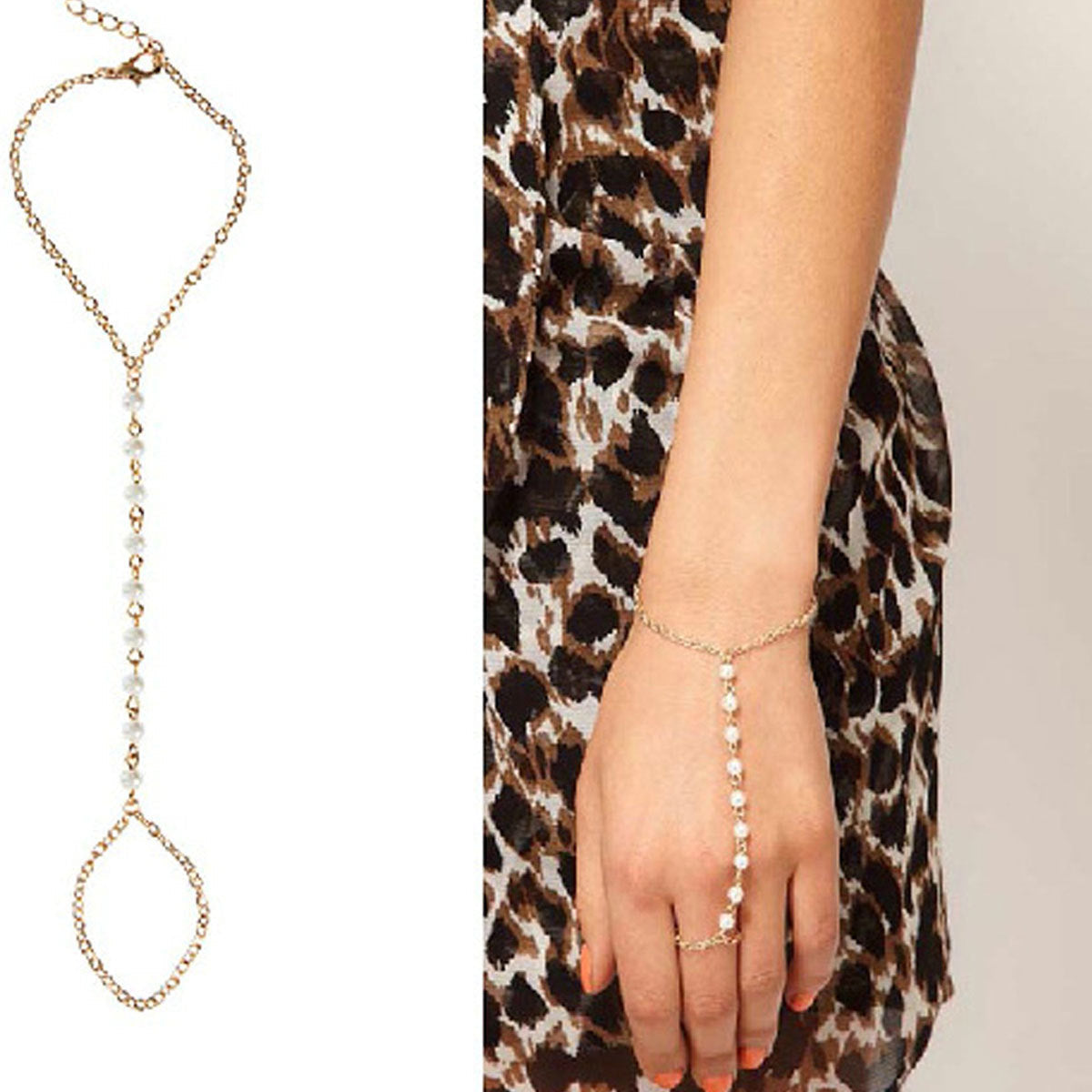 Punk Finger Ring Bracelet
