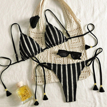 Bikini Set Special Multi color Double Strap Swimsuit Women's Bathing Suit