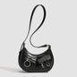 Design Stylish Retro Small Crossbody Bag - Versatile Punk Crescent Bag for Everyday Use