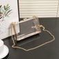 Acrylic Women's Bags, Small Square Bags, Transparent Box Bags, Dinner Bags.