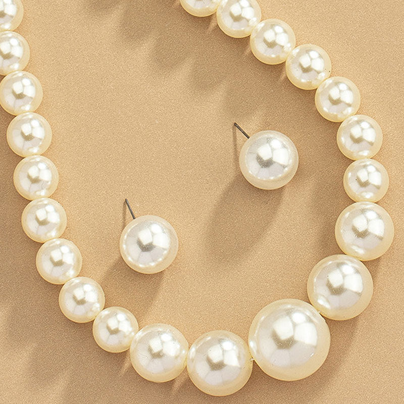 Vintage Pearl Wedding Bridal Jewelry Set