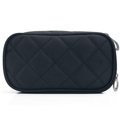 Nylon Cosmetic Bag, Waterproof Geometric Rhombus Cosmetic Wash Bag, makeup bag with compartments for College Dorm Camp Gym