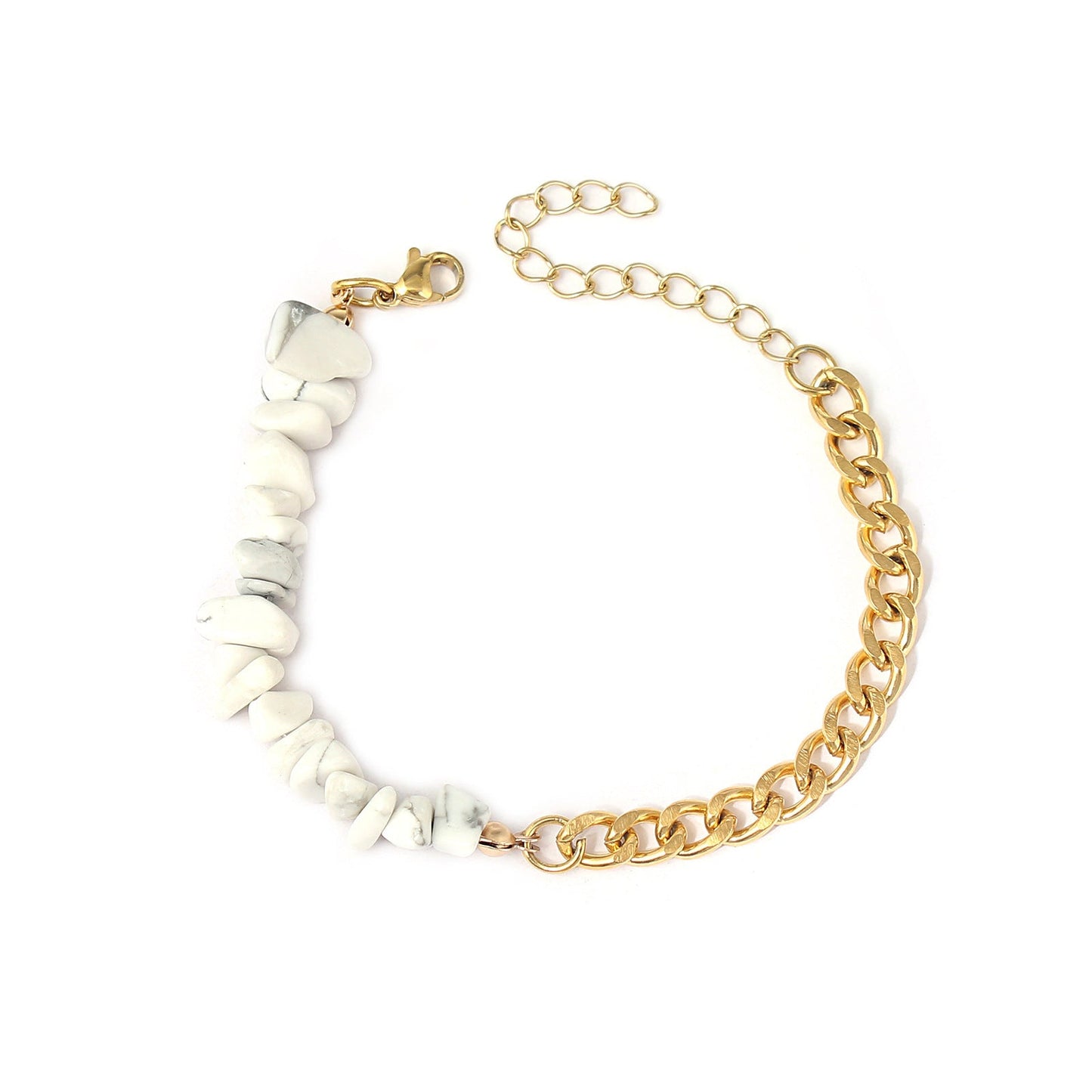 Natural Green Aventurine Irregular Crushed Stone Bracelet