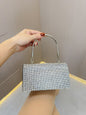 Rhinestone Evening Bag Wedding Birthday Banquet Party Purse Silver