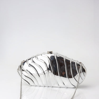 Acrylic Striped Minimalist Chain Banquet Bag, Evening Purse, Evening Bags for Women Formal