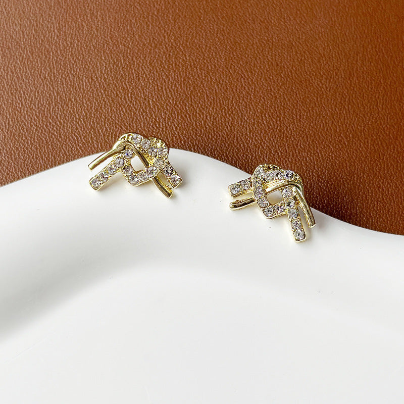 Romantic Heart Rhinestone Earrings