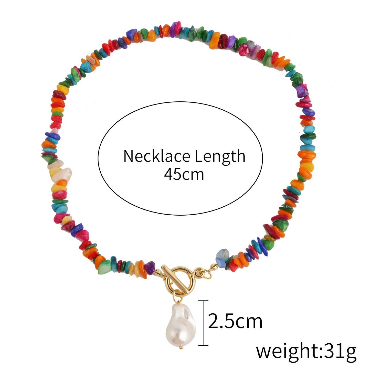 Natural Stone Bead Necklace